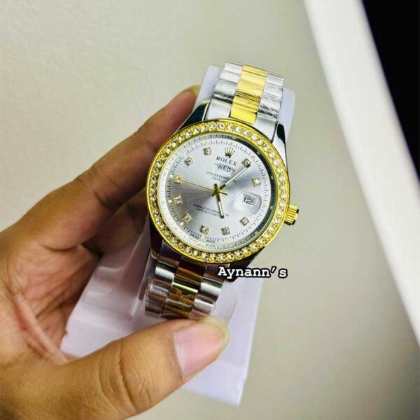 Rolex Watch-613 White Color / Free Delivery